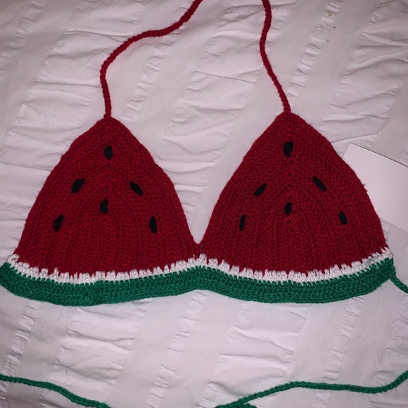 NWT! Tobi Crochet Watermelon Bra Top 🍉 - Picture 1 of 4